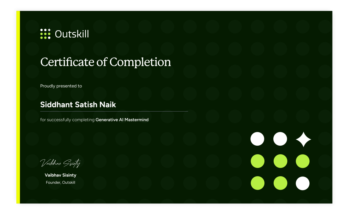 Generative AI Mastermind Certificate